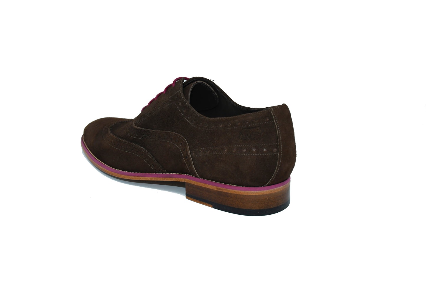 URBAN CHIC - DARK BROWN SUEDE & FUSHIA