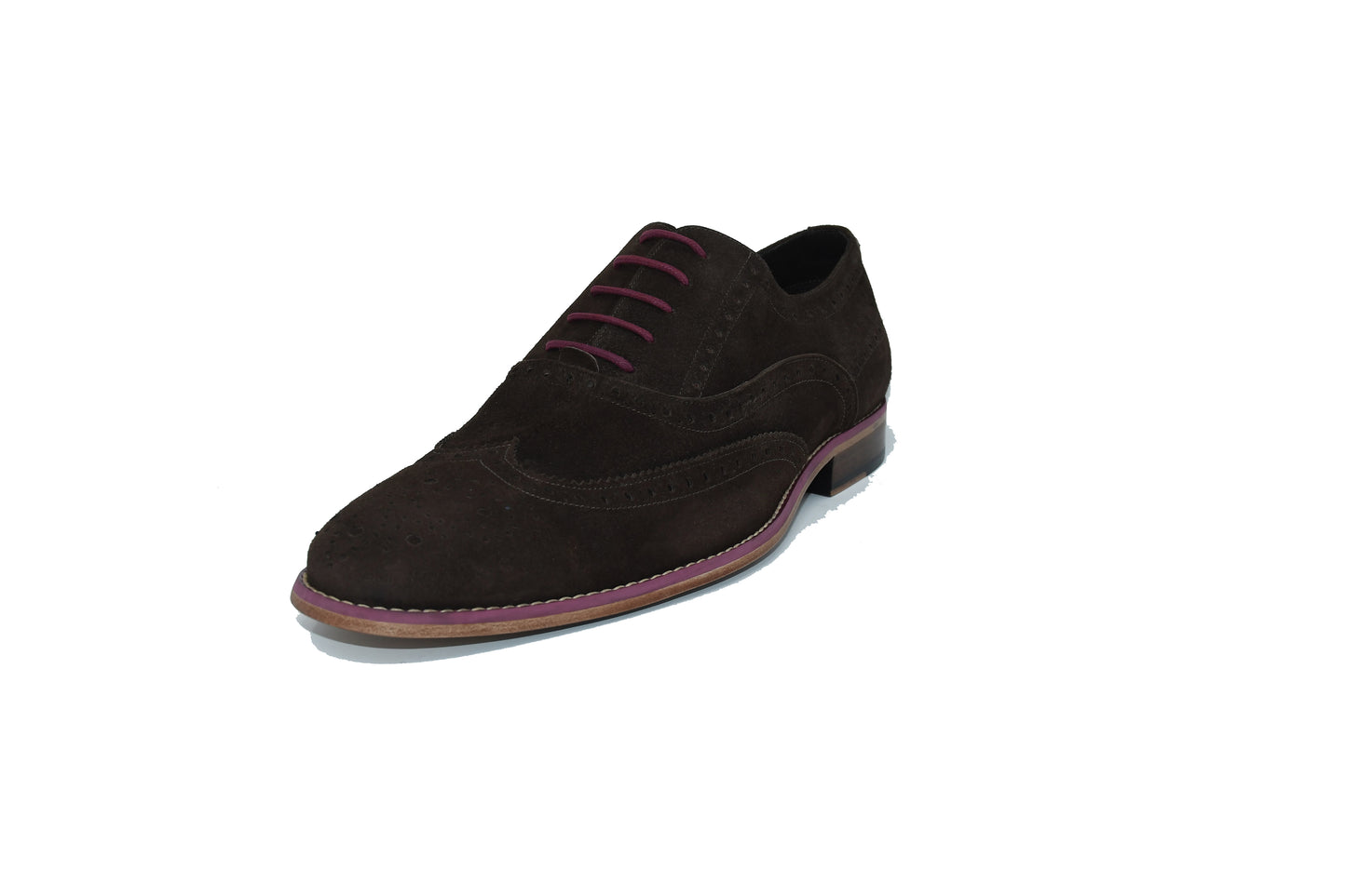 URBAN CHIC - DARK BROWN SUEDE & FUSHIA