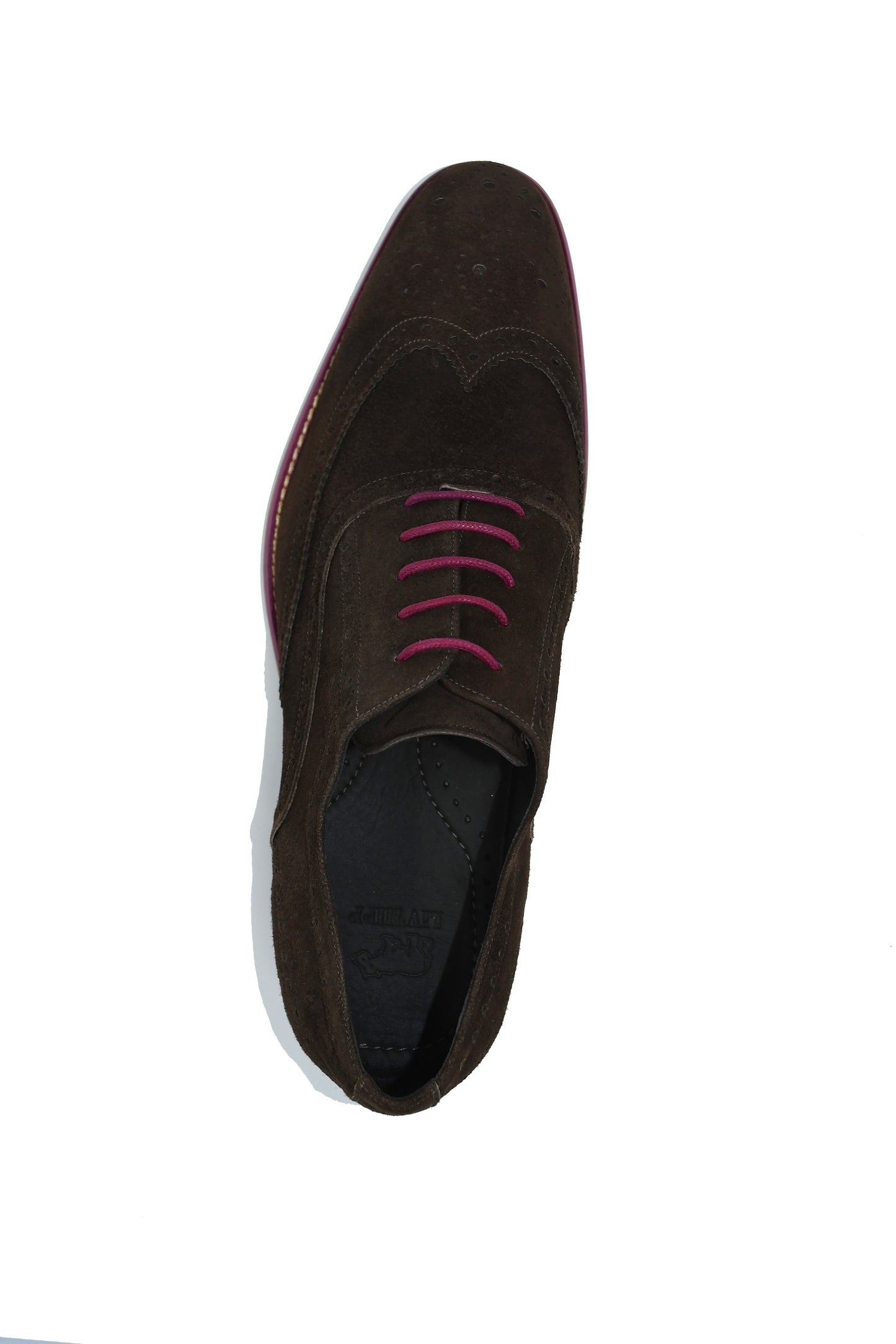 URBAN CHIC - DARK BROWN SUEDE & FUSHIA