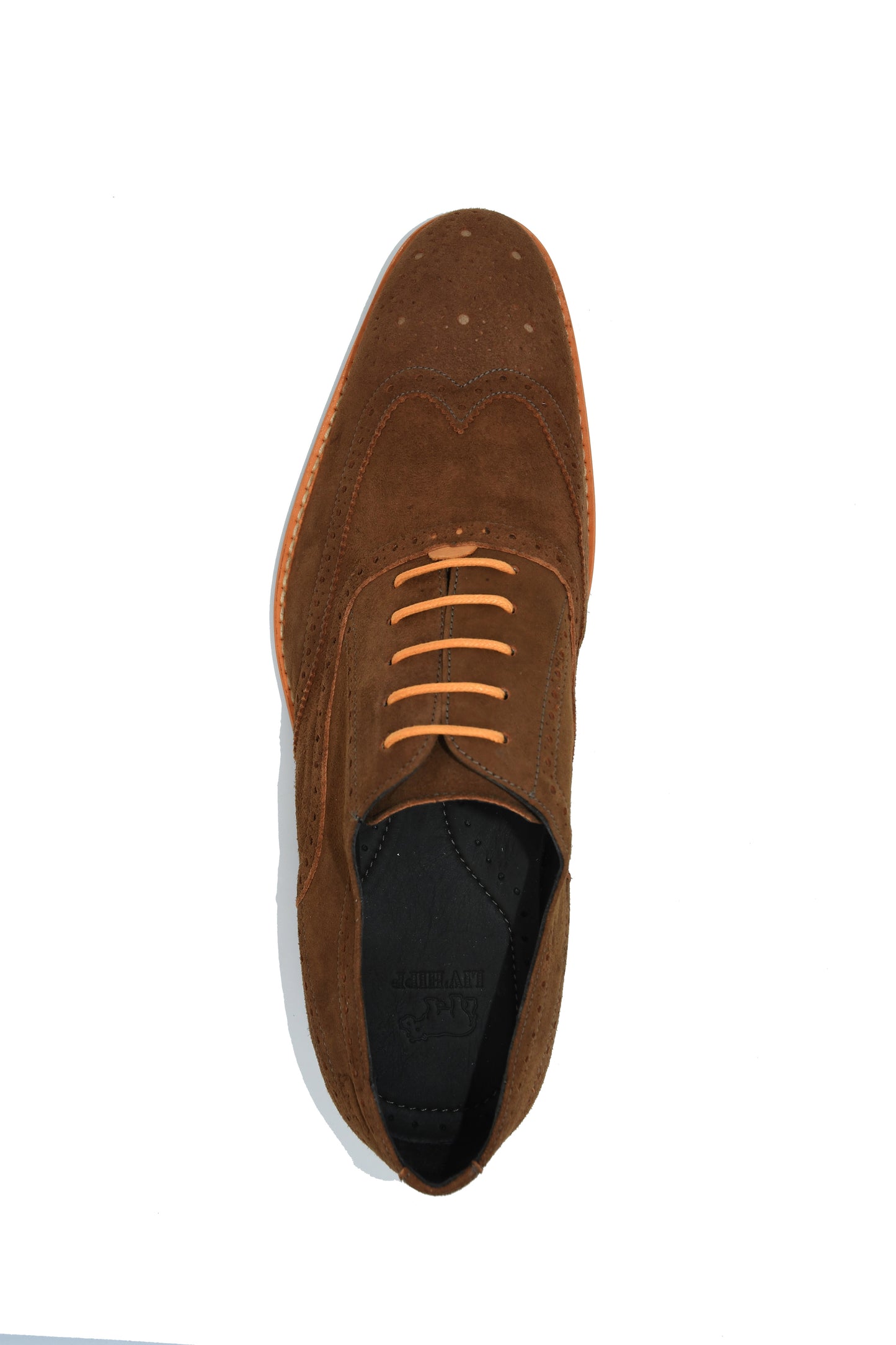 URBAN CHIC - LIGHT BROWN SUEDE & ORANGE